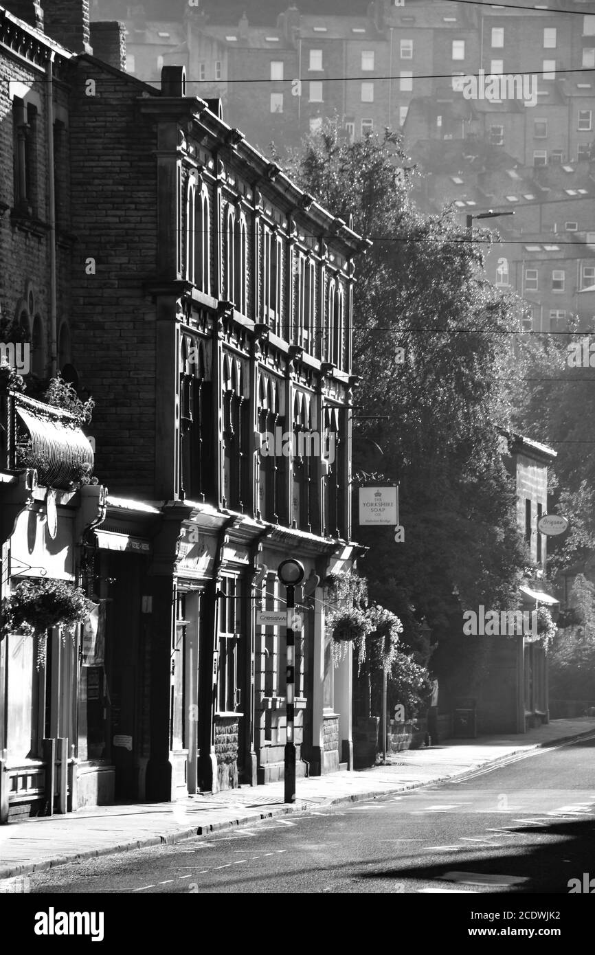 Market Street, Hebden Bridge, Calderdale, West Yorkshire Stock Photo