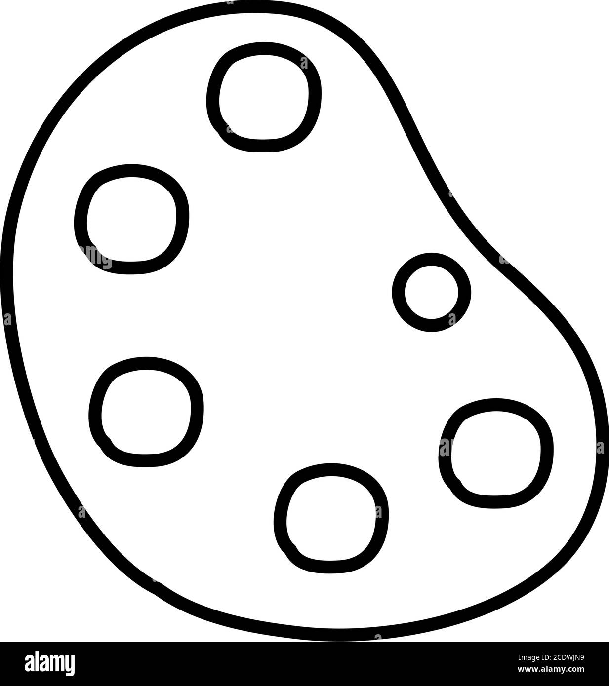 paint palette icon over white background, line style, vector ...