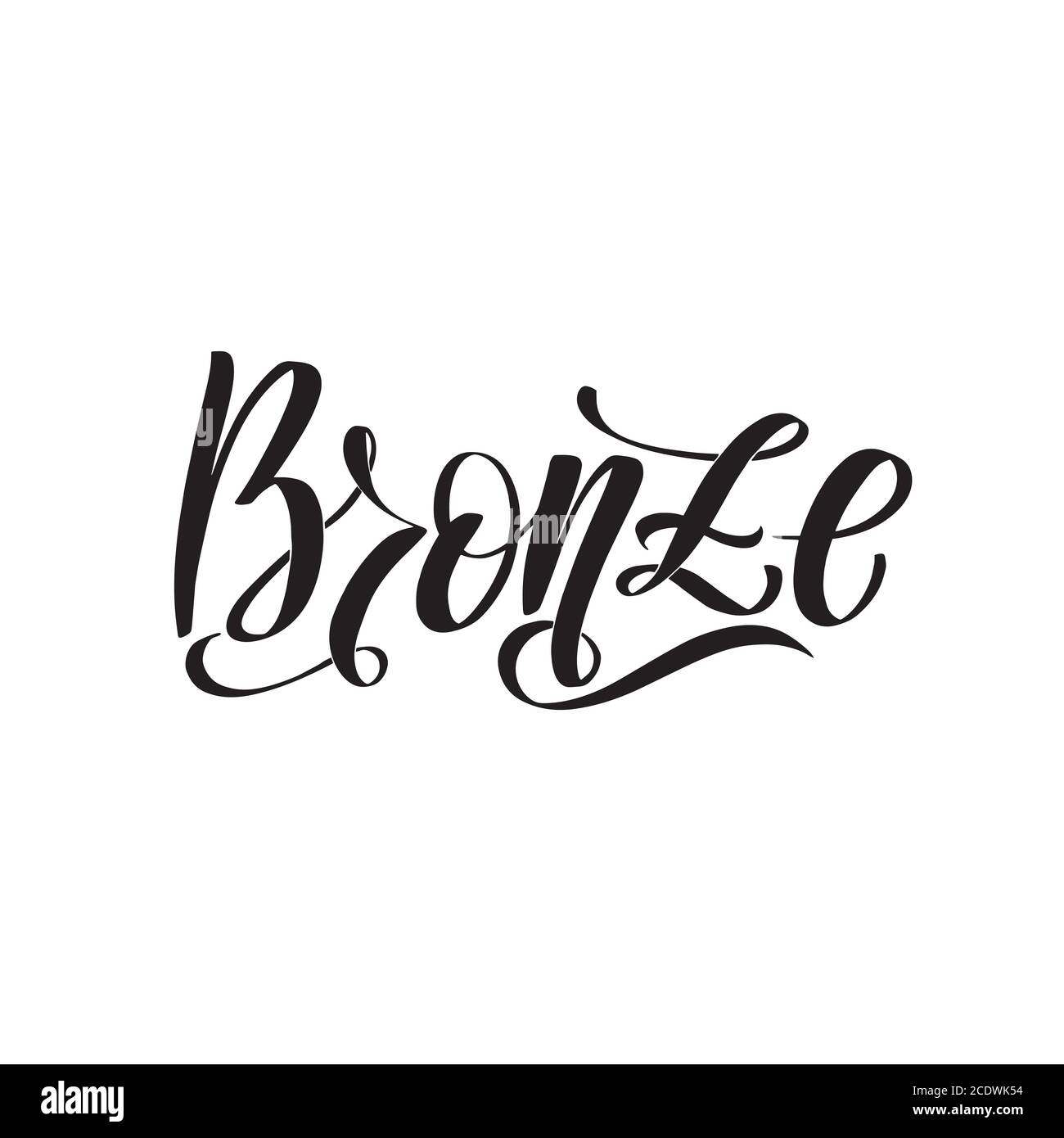 Vector calligraphy illustration isolated on white background. Stock Vector