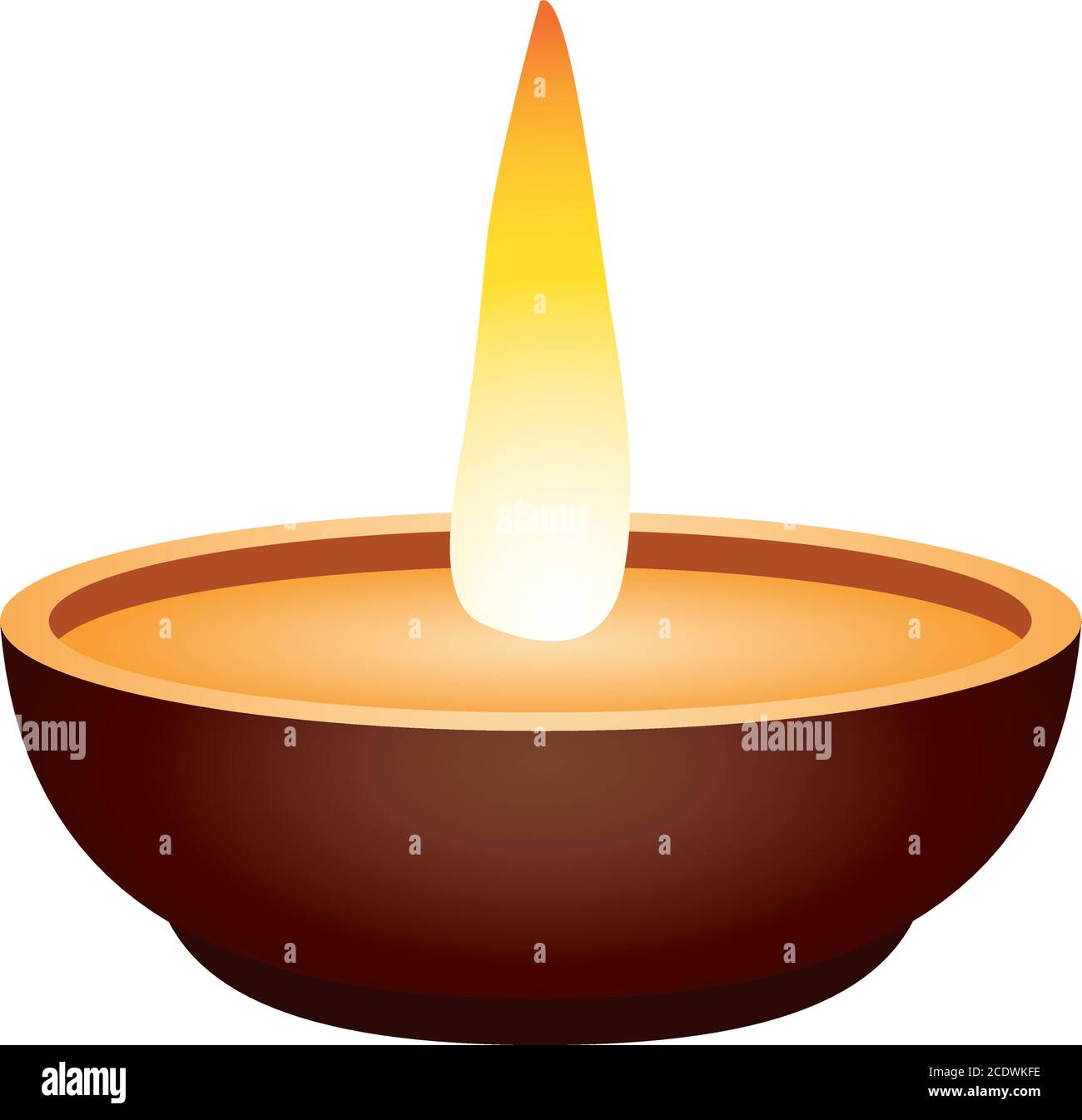 diwali candle design, Indian culture and hinduism theme Vector
