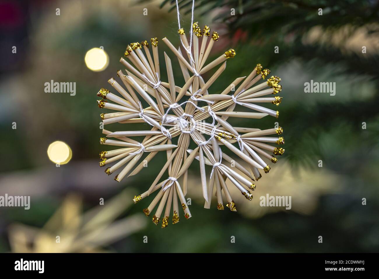 Nostalgic Christmas tree decorations Stock Photo