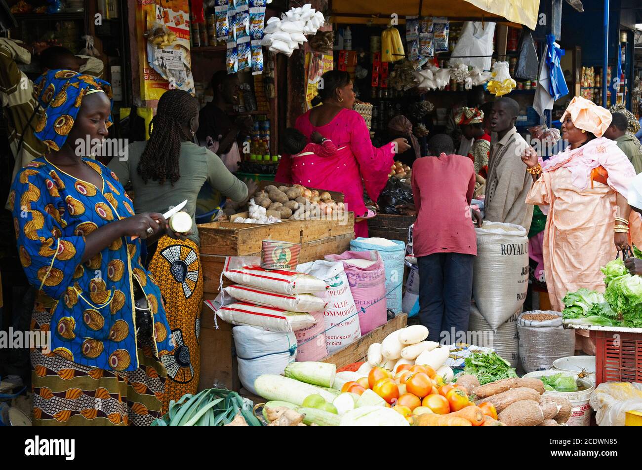 Senegal. Dakar. Street market around Sandaga market. Stock Photo