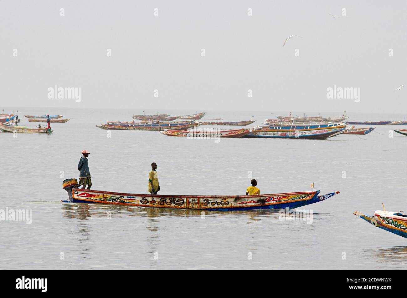 Senegal, Mbour fish harbour on the 'petite cote' (small coast). Stock Photo