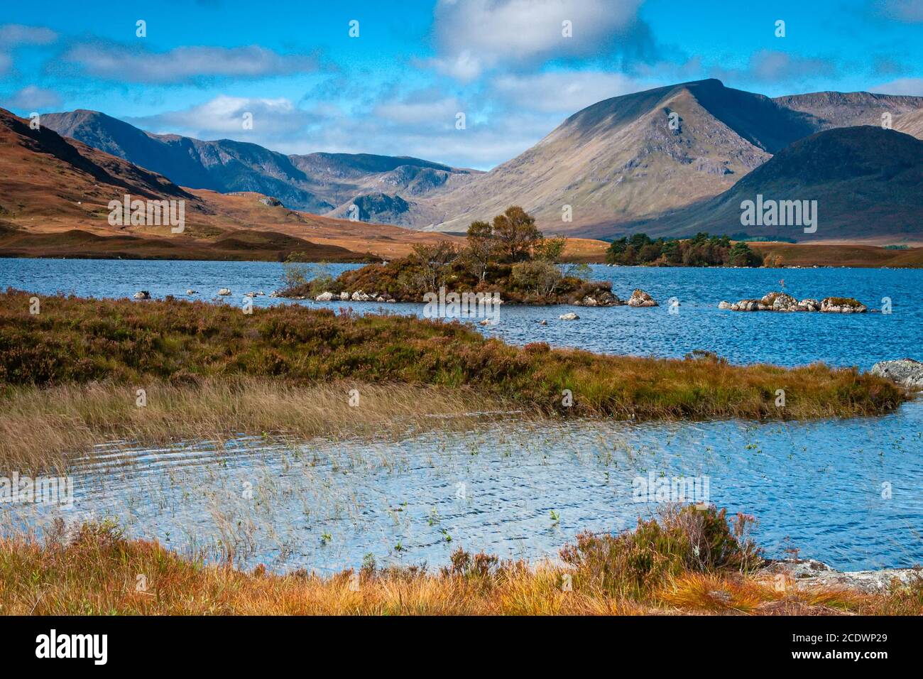 Loch Ba, Rannoch Moore, looking towards the Black Mount, Scotland. Stock Photo