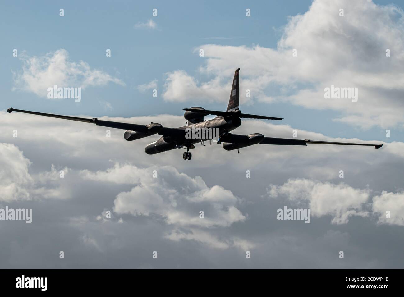 U2 landing at RAF Fairford Stock Photo