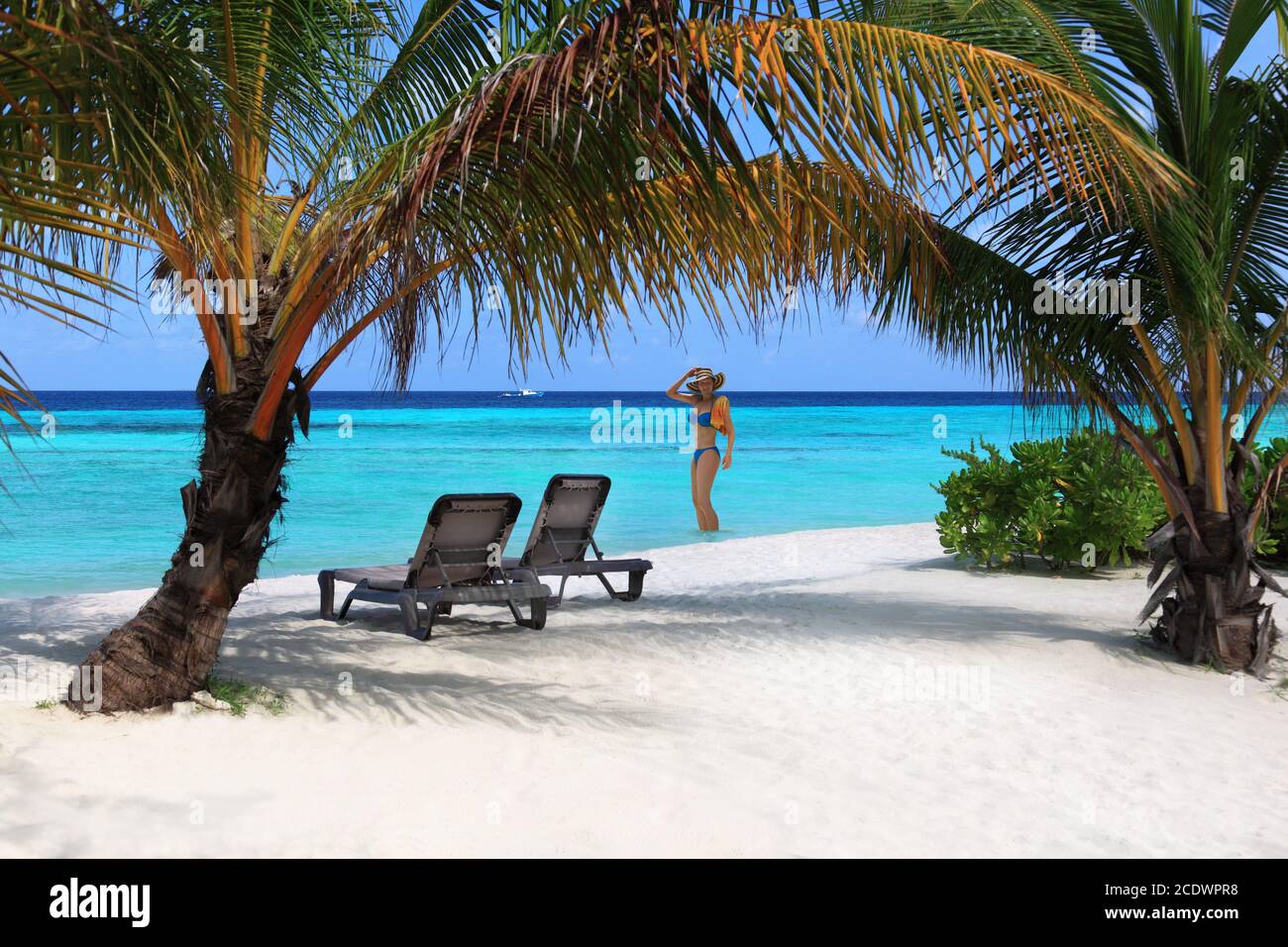 Maldive beach hi-res stock photography and images - Alamy