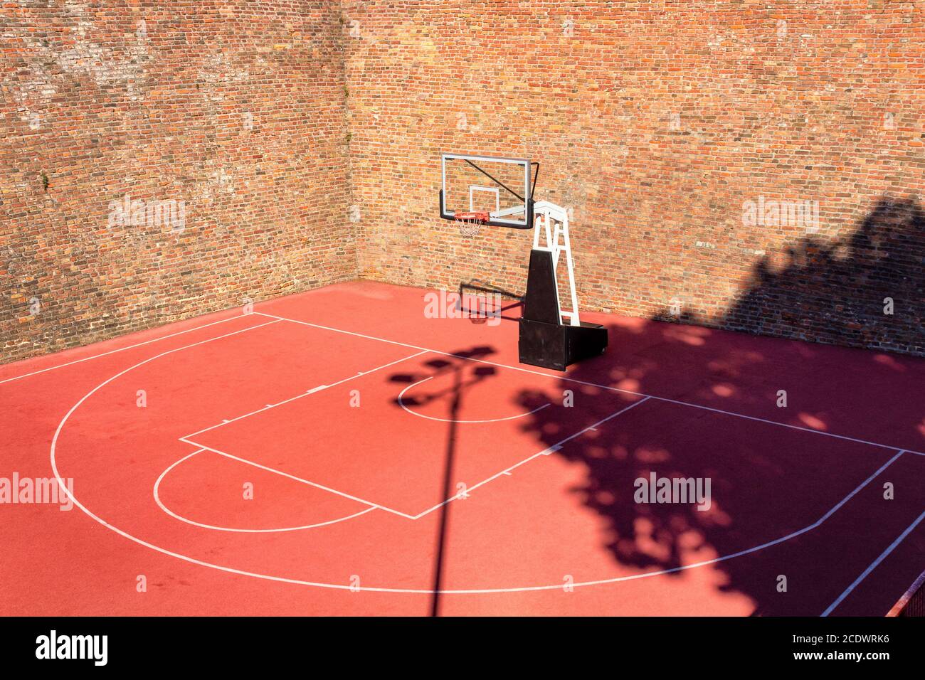 Basketball open court in Belgrade fortress Kalemegdan park in Belgrade, capital of Serbia Stock Photo