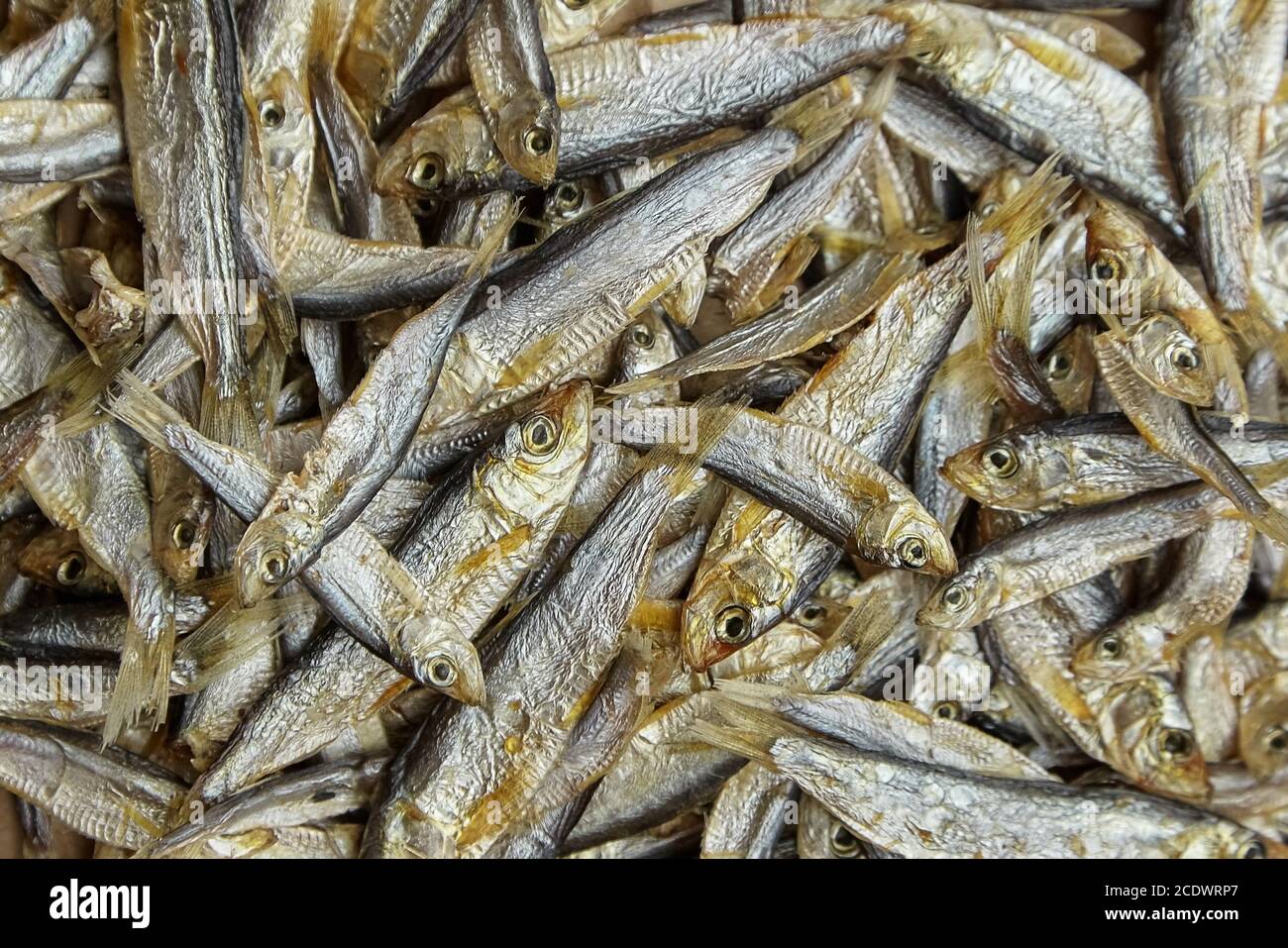 Small dried fish background hi-res stock photography and images