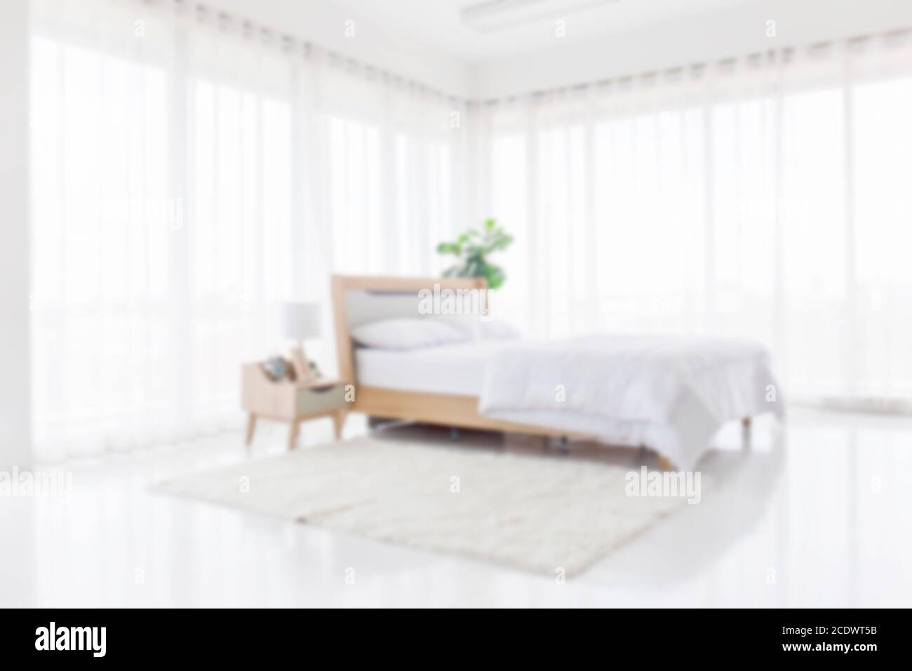 Abstract blur background bedroom inside house Stock Photo