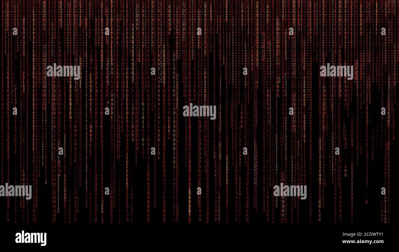 network binary Matrix, illustration Stock Photo