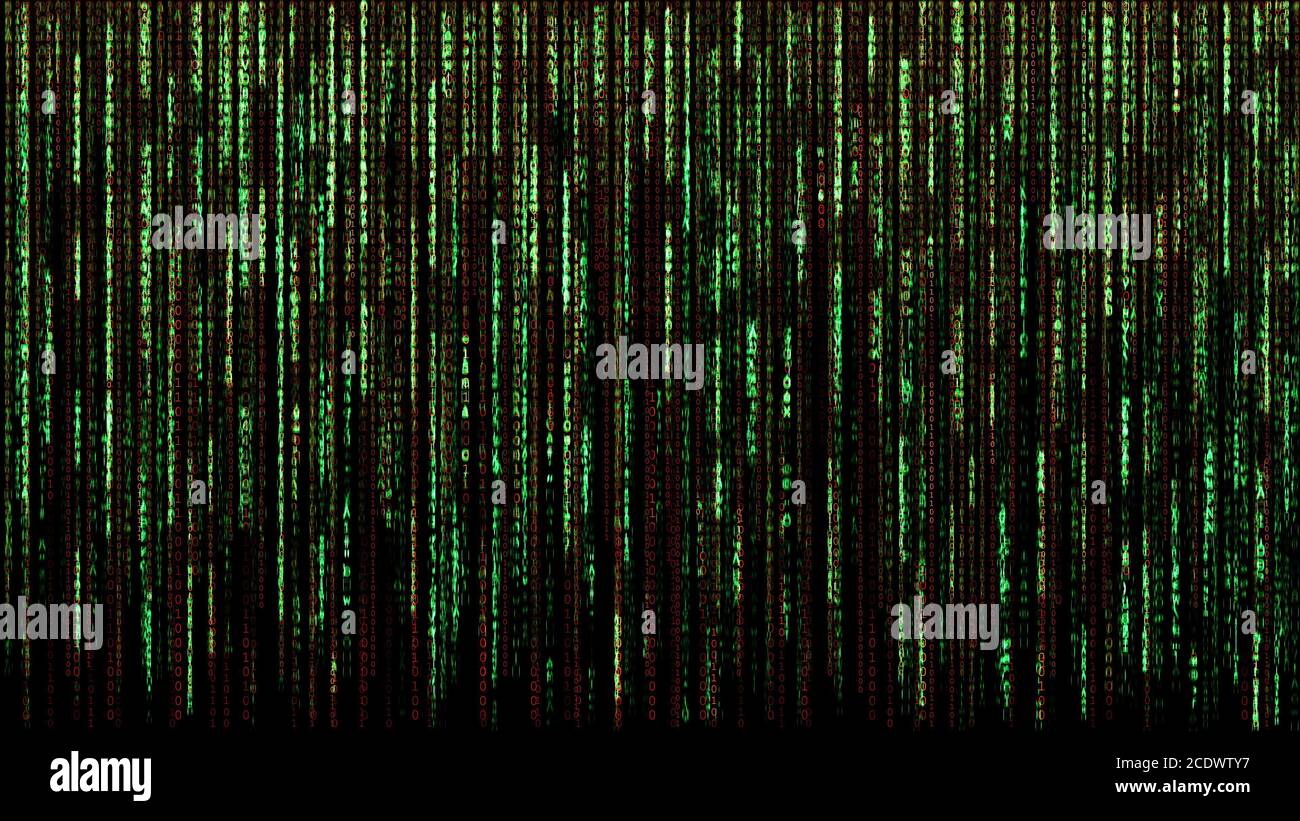 network binary Matrix, illustration Stock Photo