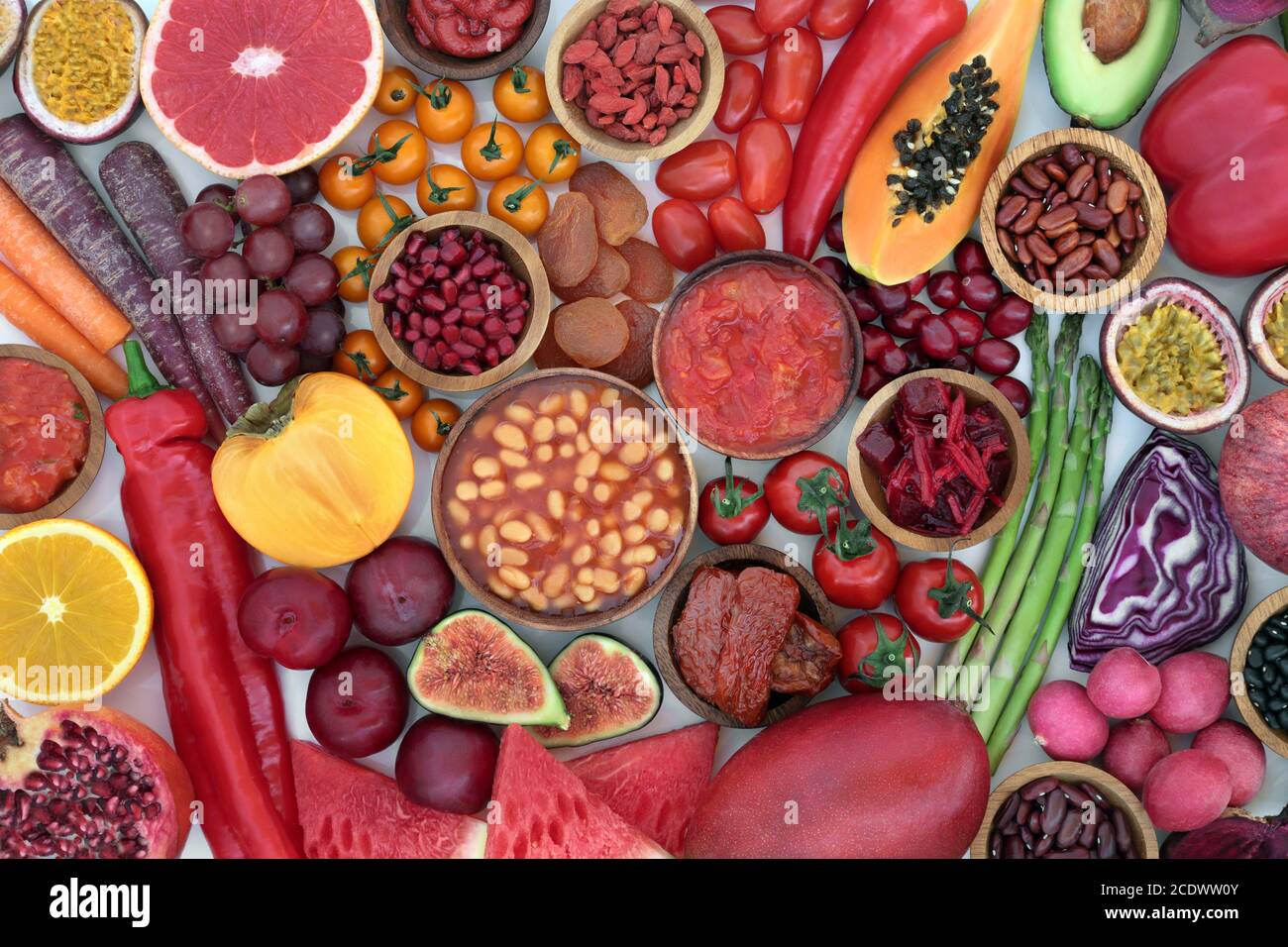 Plant based health food high in lycopene with fruit & vegetables also
