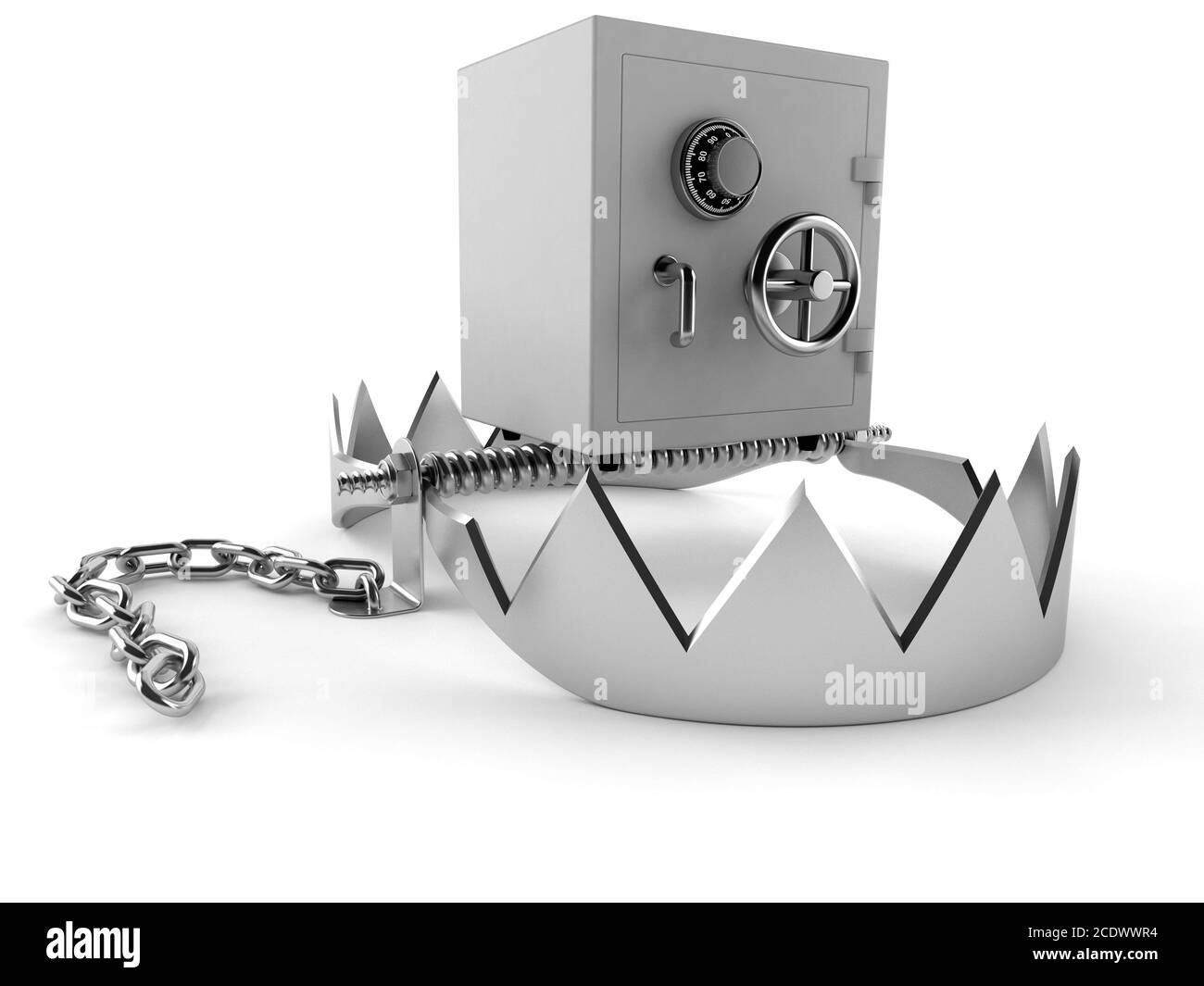 Used Metal Animal Trap Isolated on White Background Stock Photo - Alamy