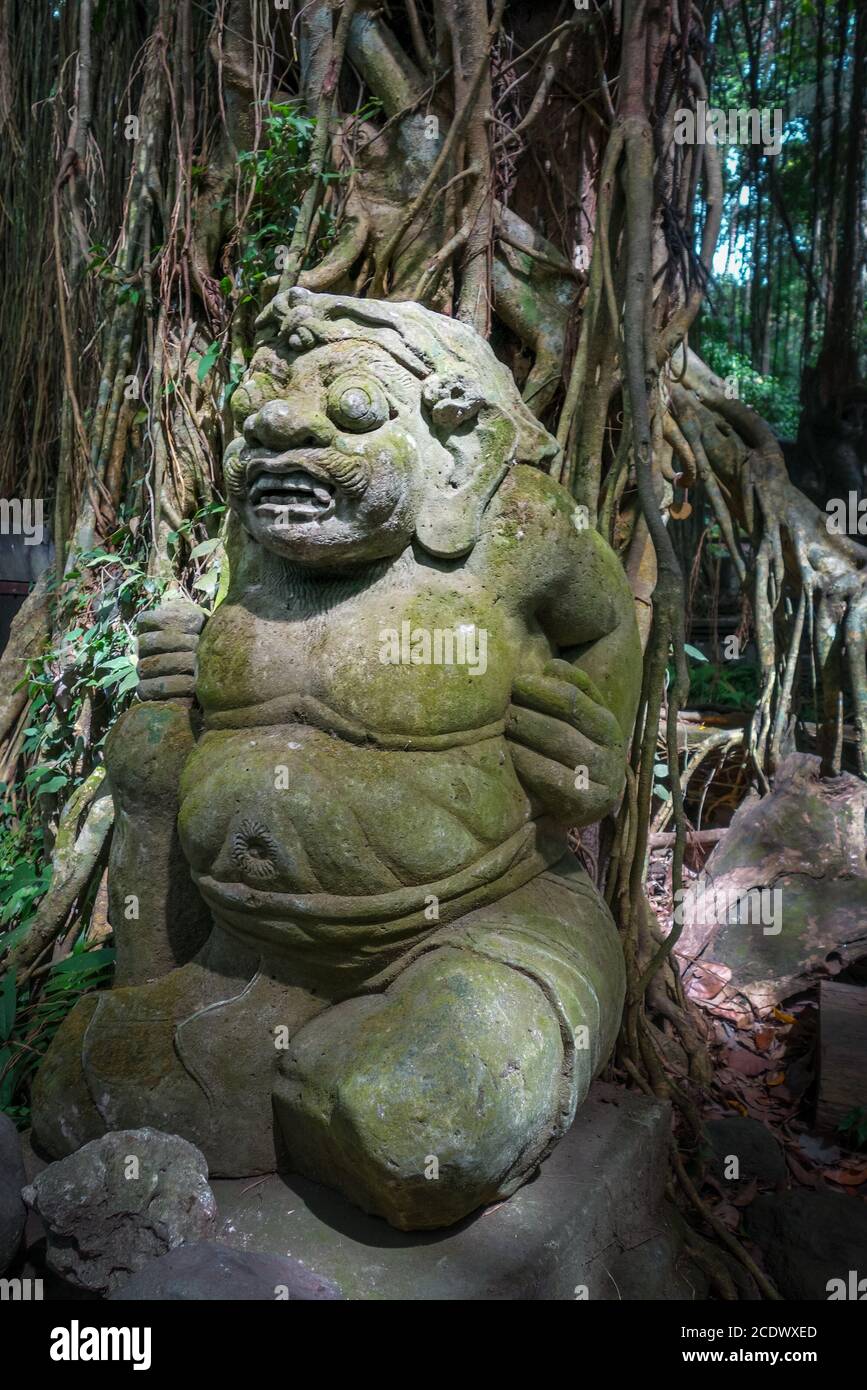 Statue in the Monkey Forest, Ubud, Bali, Indonesia Stock Photo Alamy