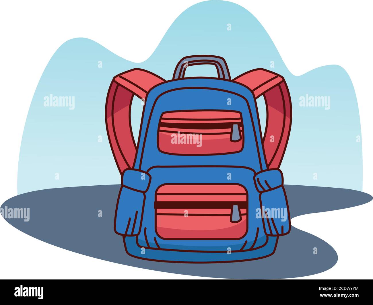 School bag design, Education class lesson and knowledge theme Vector illustration Stock Vector