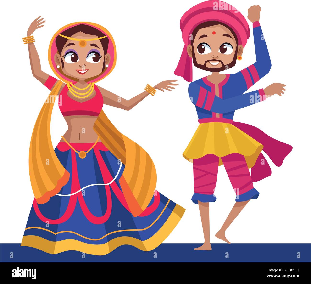 indian folk dance clipart