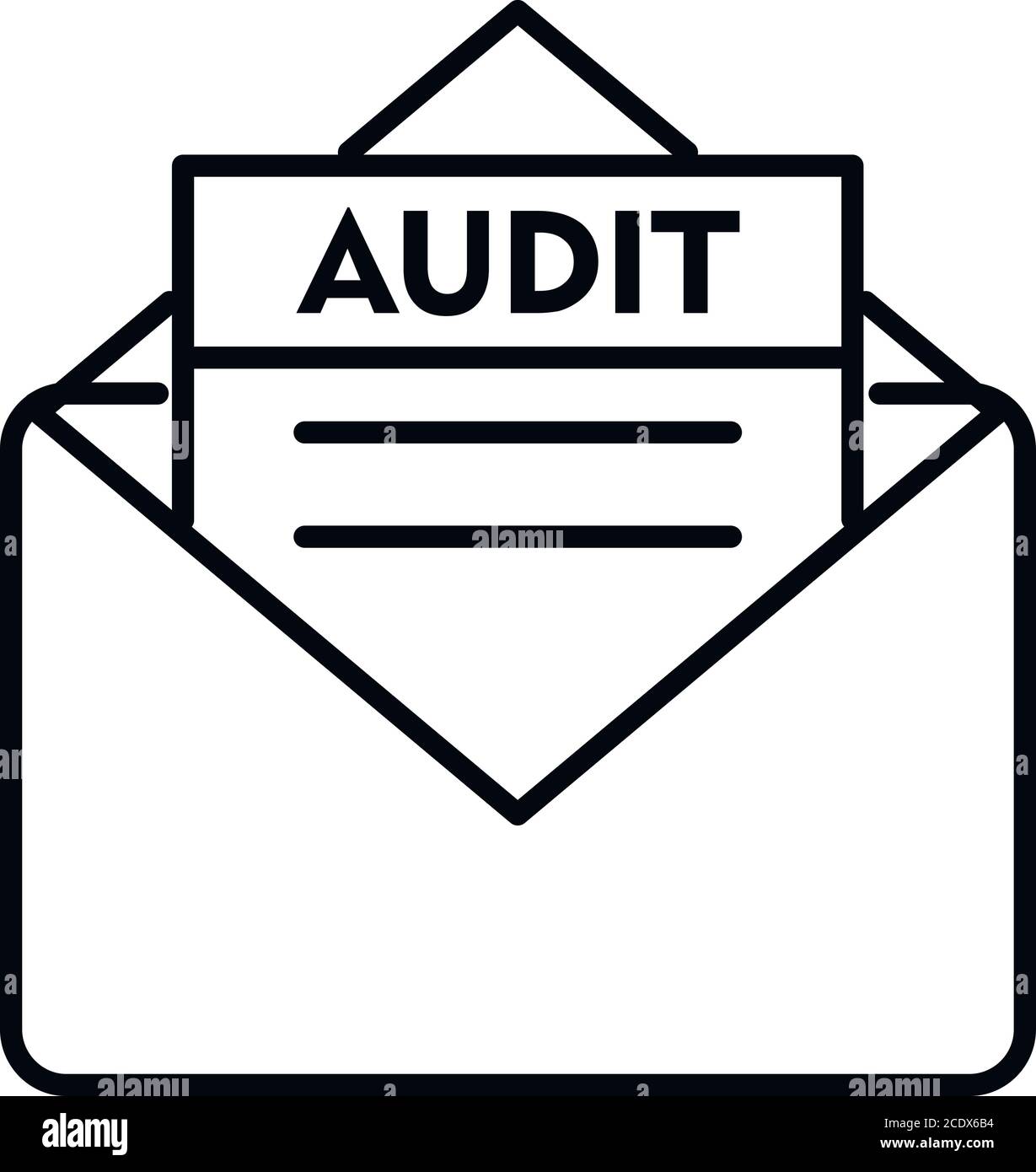 Audit mail icon. Outline audit mail vector icon for web design isolated ...