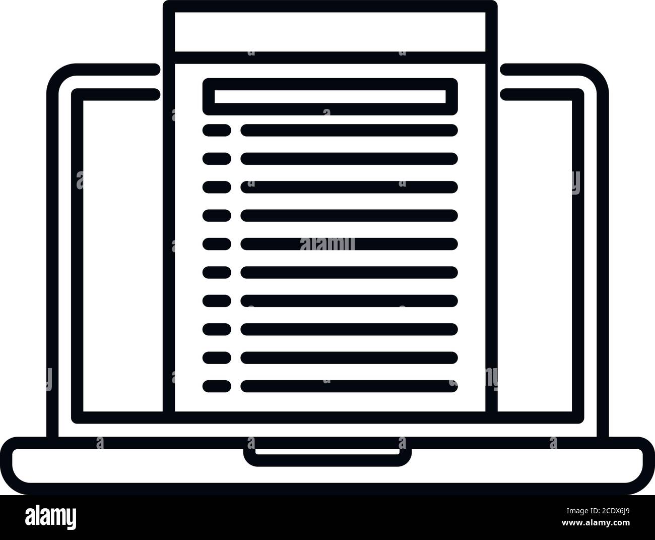 Laptop audit icon. Outline laptop audit vector icon for web design ...