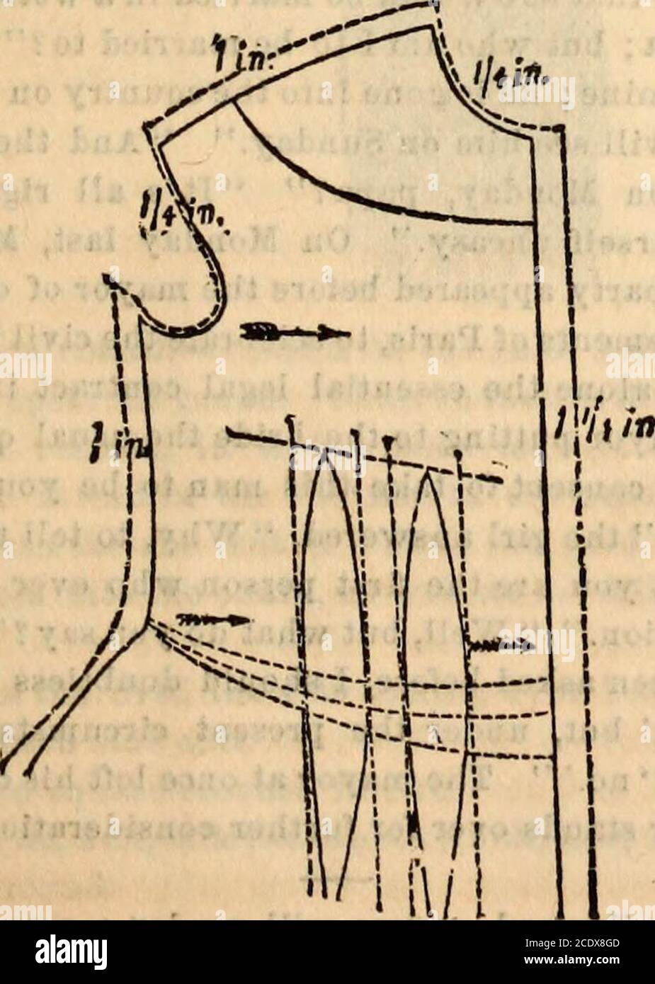 Godey's lady's book . ILLUSTRATION OP BACK AND SIDE SHAPE.. 11/1  ILLUSTRATION OP FRONT. found so useful as to have become an  indispensableinstitution. In a former number we have given thescience