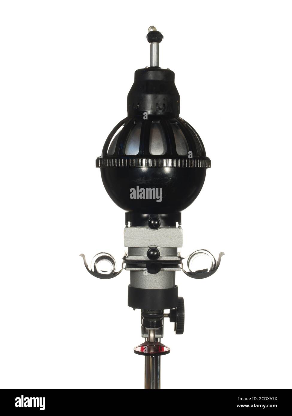 Vintage enlarger for printing black and white photo isolated on white