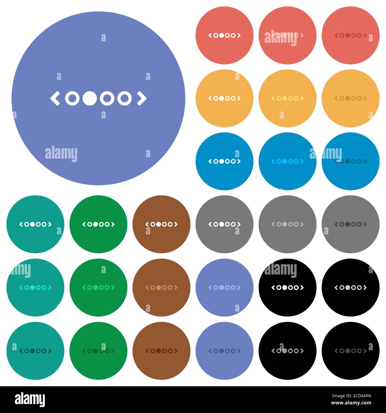multi colored flat icons on round backgrounds. Included white, light ...