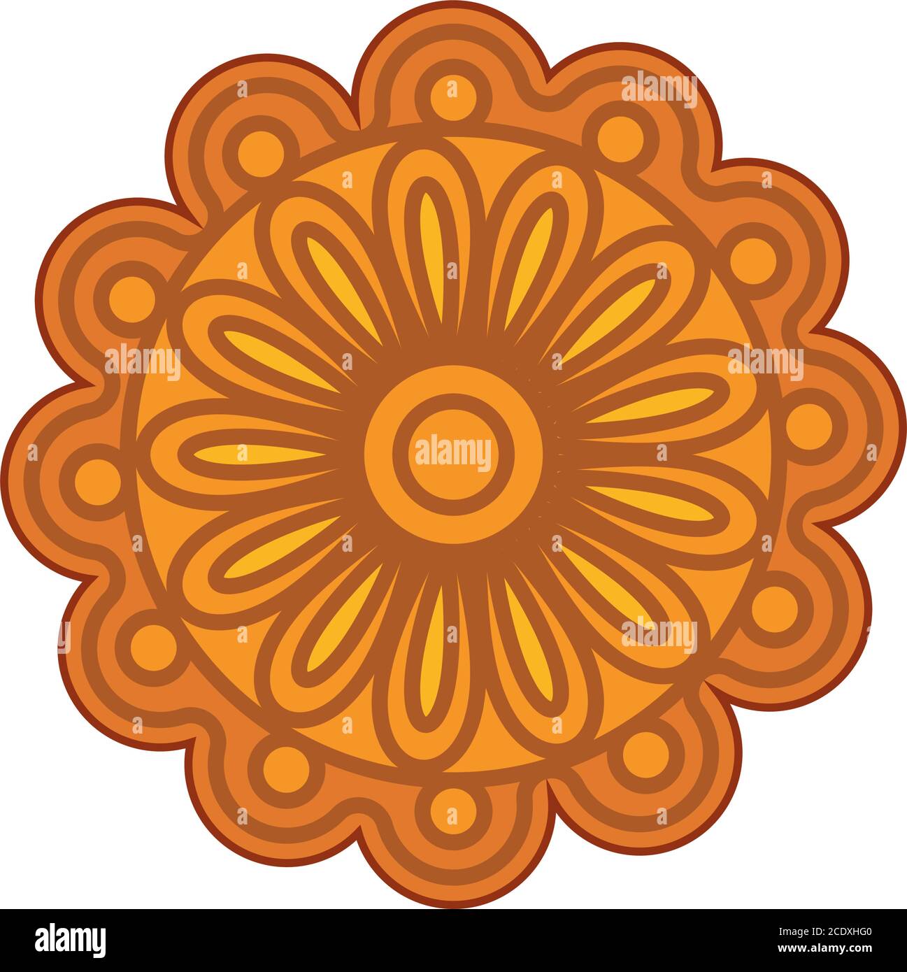 mooncake of happy mid autumn festival vector design Stock Vector
