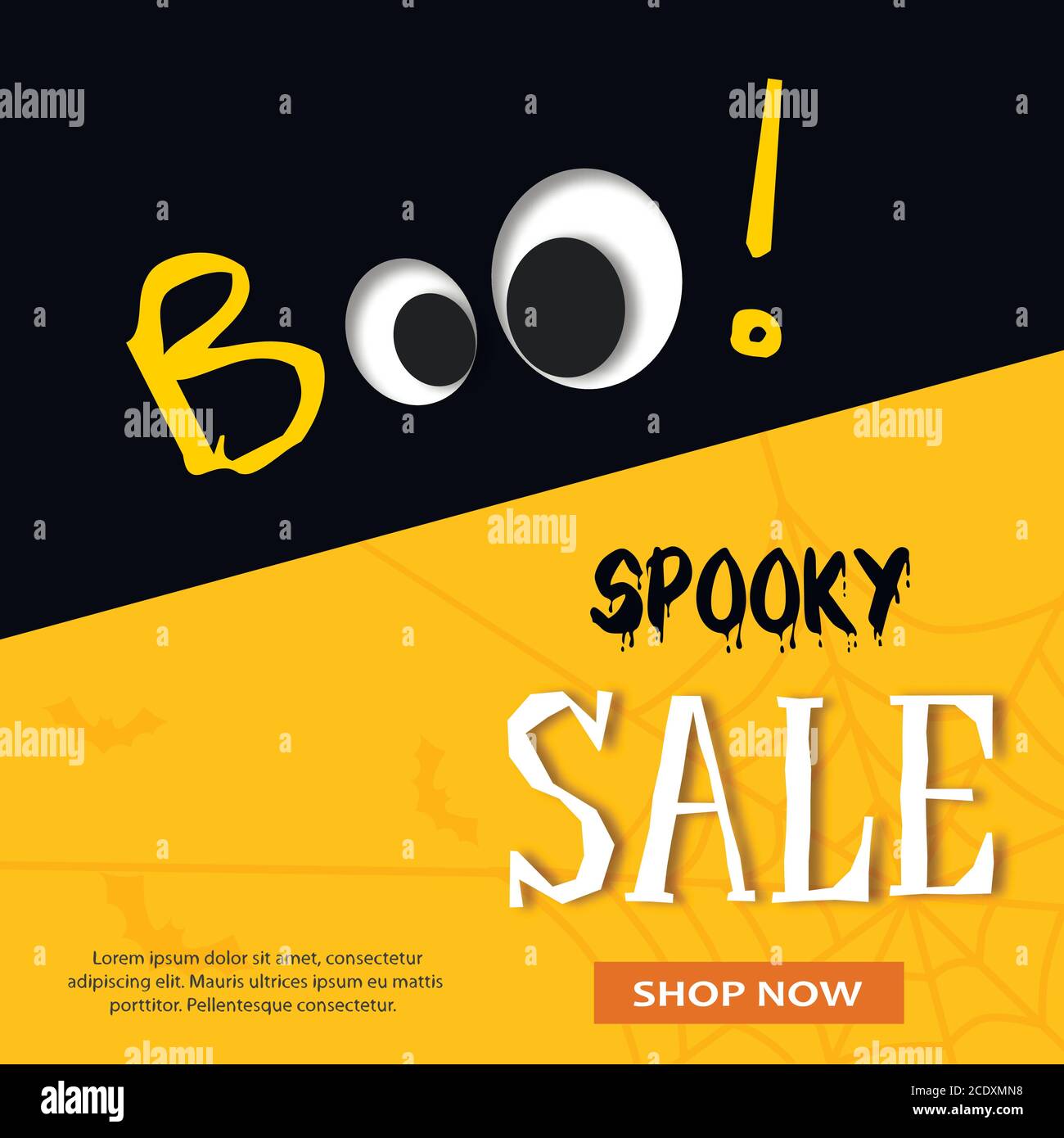 Halloween sale banner. Vector illustration Stock Vector