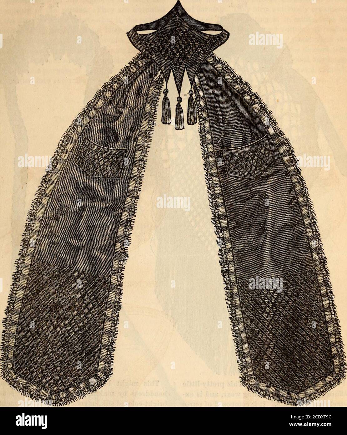 . Godey's lady's book . Patterns of this can be supplied on application tothe Fashion Editor. WORK DEPARTMENT. 593 THE MEDICIS GIKDLE.. Made of black moire antique. The pockets, waistband, and ends of the sash are trimmedwith narrow black velvet. NEW STYLES FOR ARRANGING THE HAIR. Stock Photo