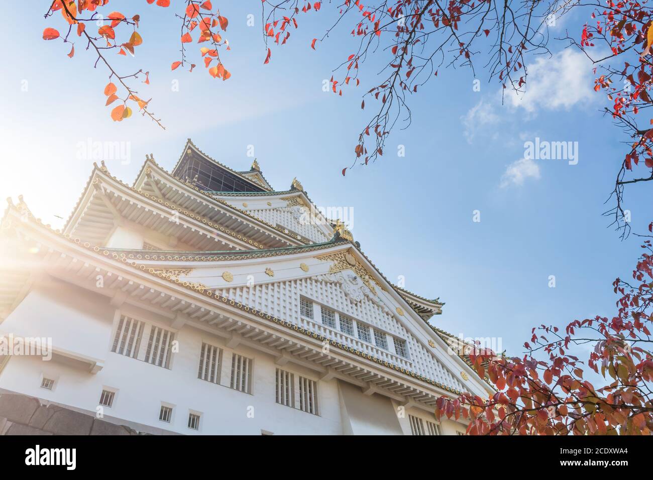 Osaka Castle in autumn,Japan Stock Photo Alamy