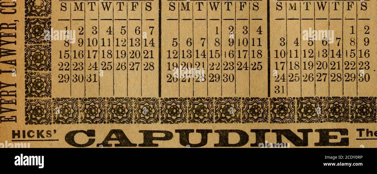 Turner S North Carolina Almanac For The Year Of Our Lord Caleistdar For 1905 Jaufjiaf S M T W R F S 1 29 1617 April M S M T W T F S