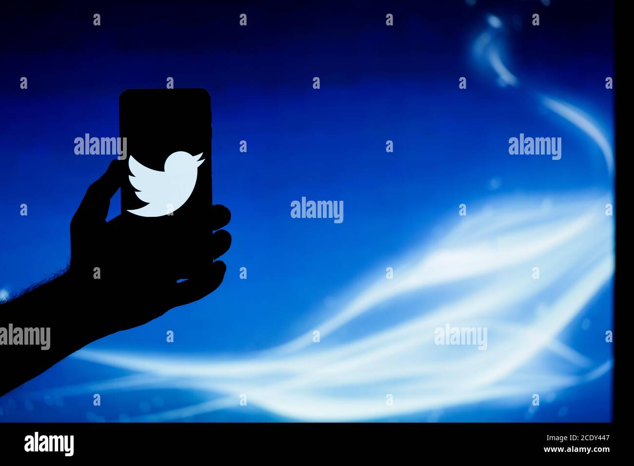 August 20, 2020: Gaziantep, Turkey. The blue bird logo of the twitter social networking app appearing on a smartphone. Twitter is a blogging and social networking app in which users post and interact through short messages or 'tweets. It was launched in 2006 and is based in San Francisco, California Credit: Mohammad Ata/IMAGESLIVE/ZUMA Wire/Alamy Live News Stock Photo