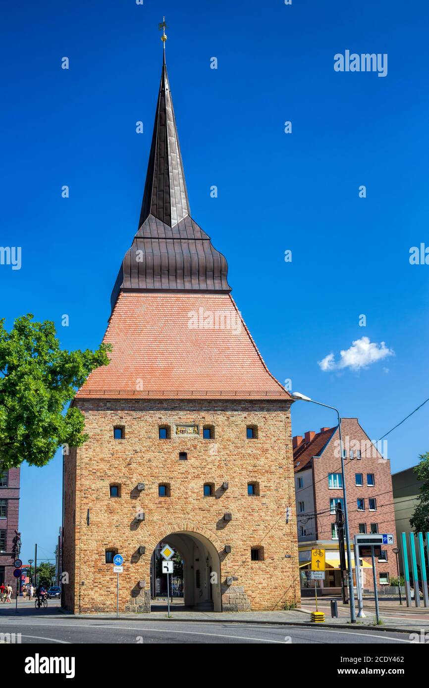 medieval stone gate in rostock, germany Stock Photo - Alamy