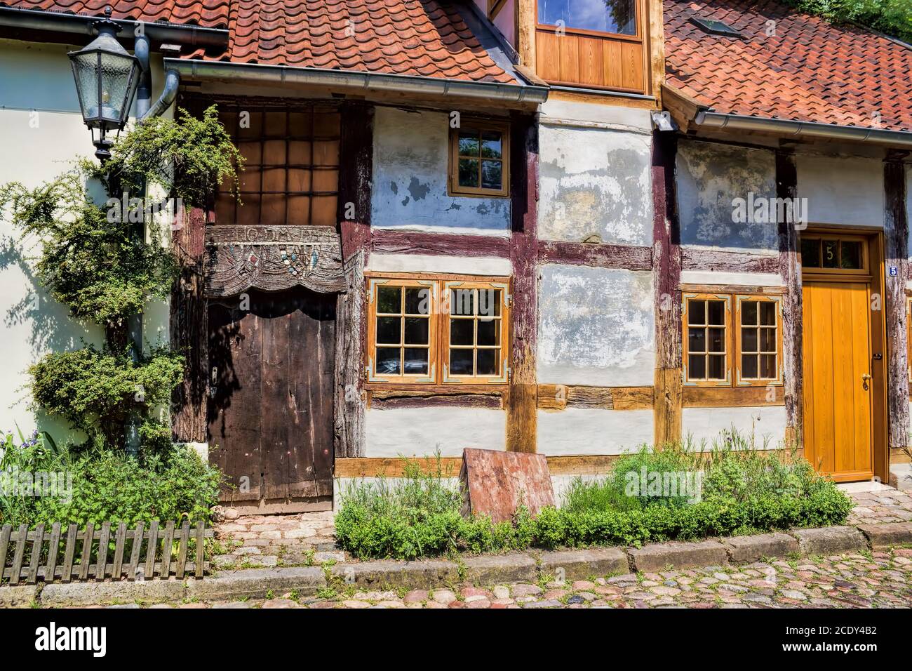 dilapidated old house in Lueneburg, Germany Stock Photo