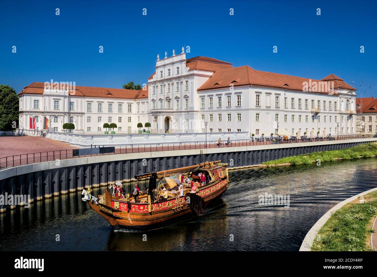 Havel canal at Oranienburg castle, Germany Stock Photo