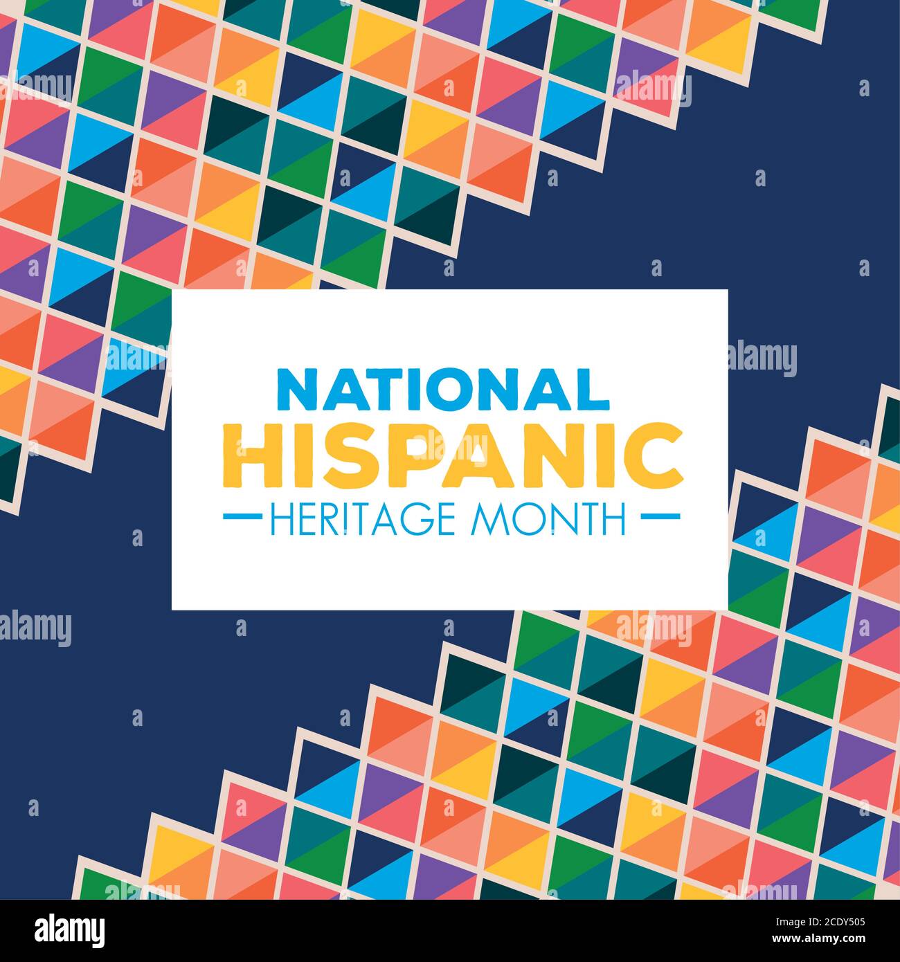 colored pattern background of national hispanic heritage month vector