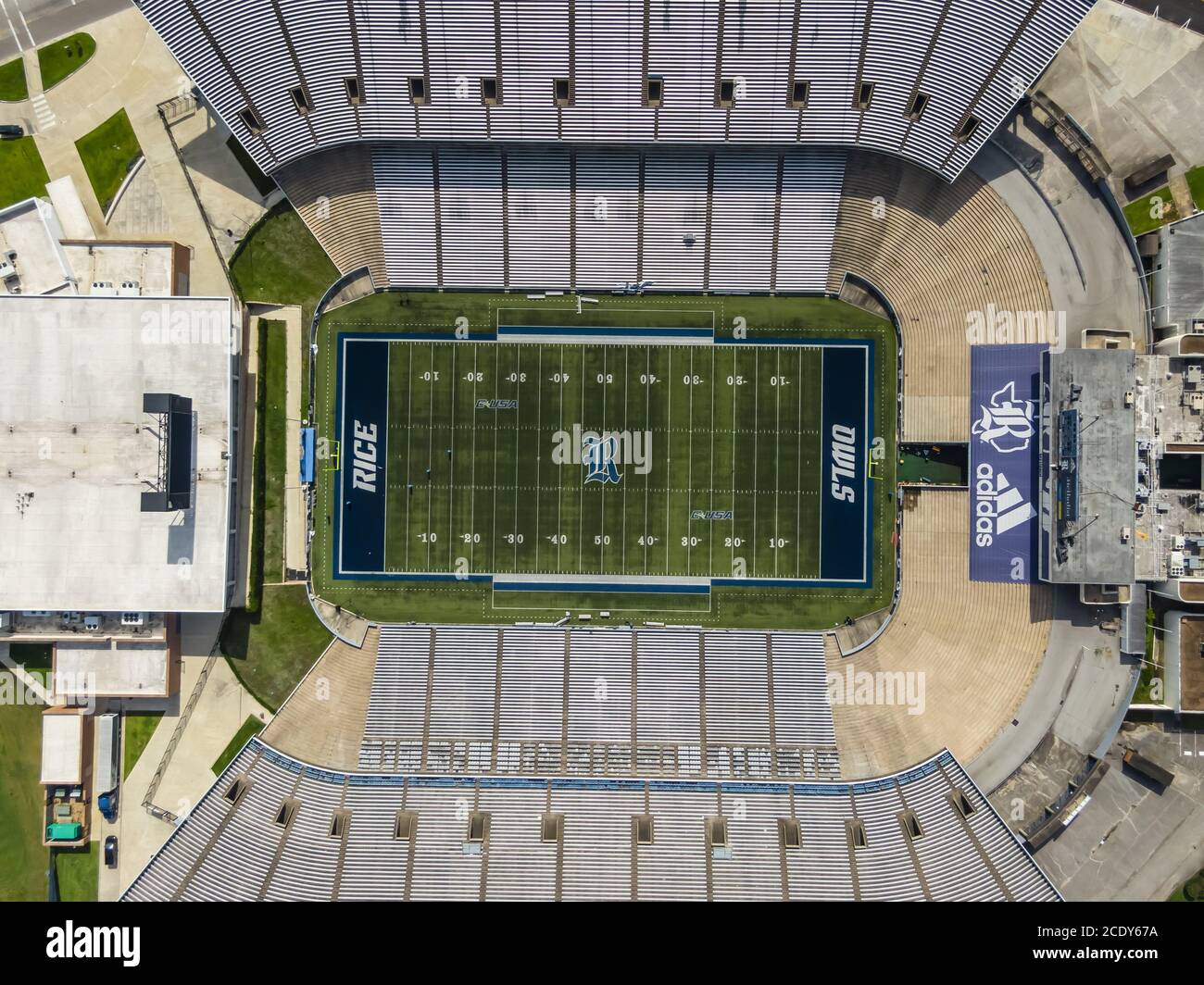 Aerial View of Rice Stadium in Houston, Texas Stock Photo Alamy