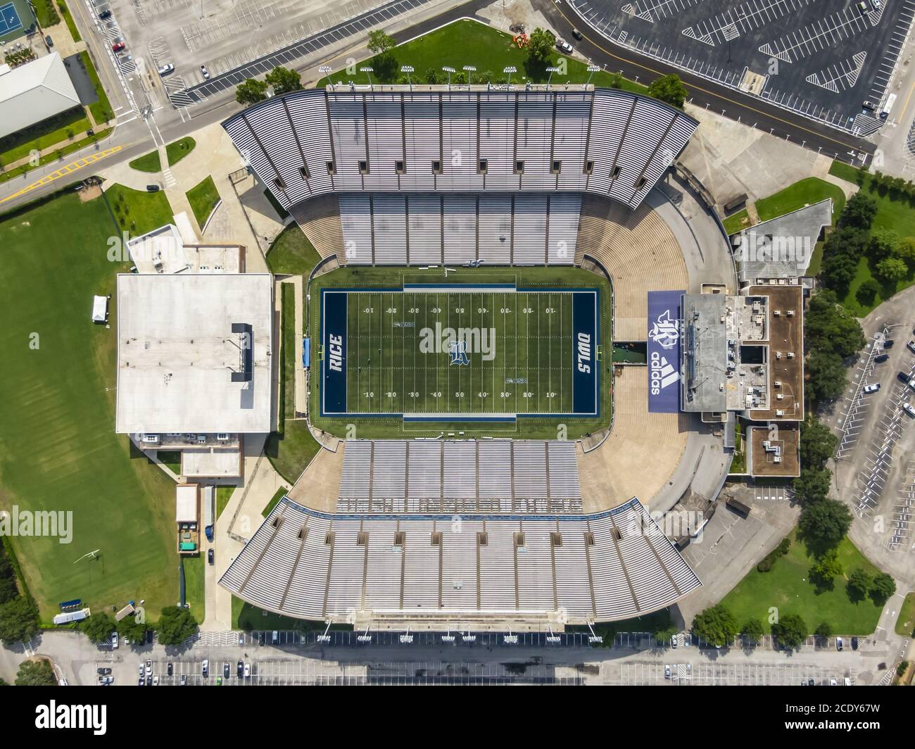 Aerial View of Rice Stadium in Houston, Texas Stock Photo Alamy