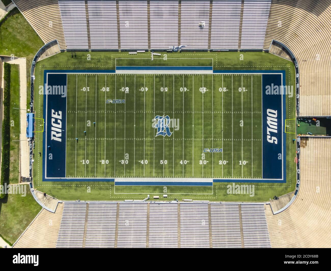 Aerial View of Rice Stadium in Houston, Texas Stock Photo Alamy