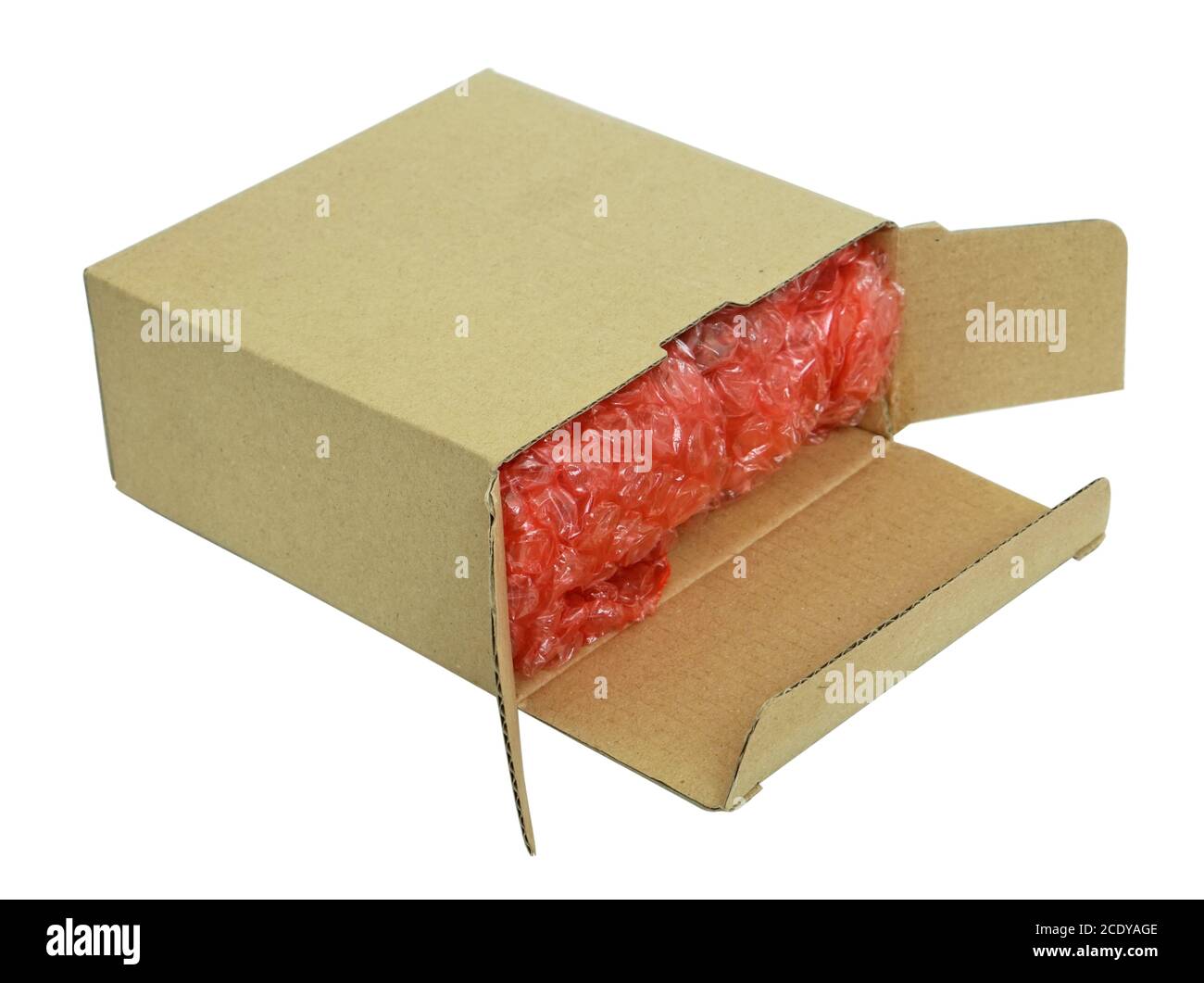 Spare parts and electronic components packed in soft film and carton box isolated Stock Photo