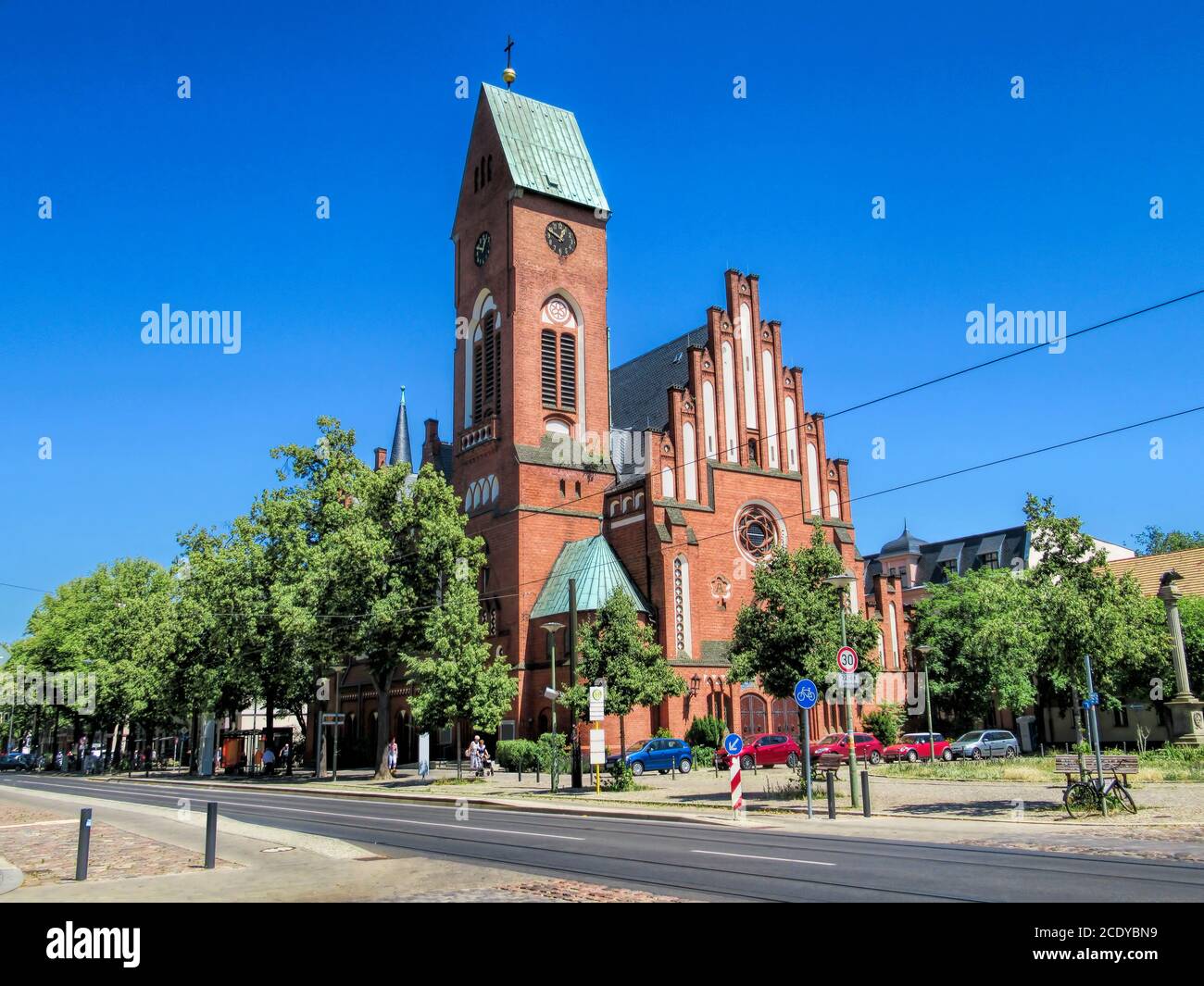 Berlin, Germany - Friedrichshagen with Christophorus Church Stock Photo
