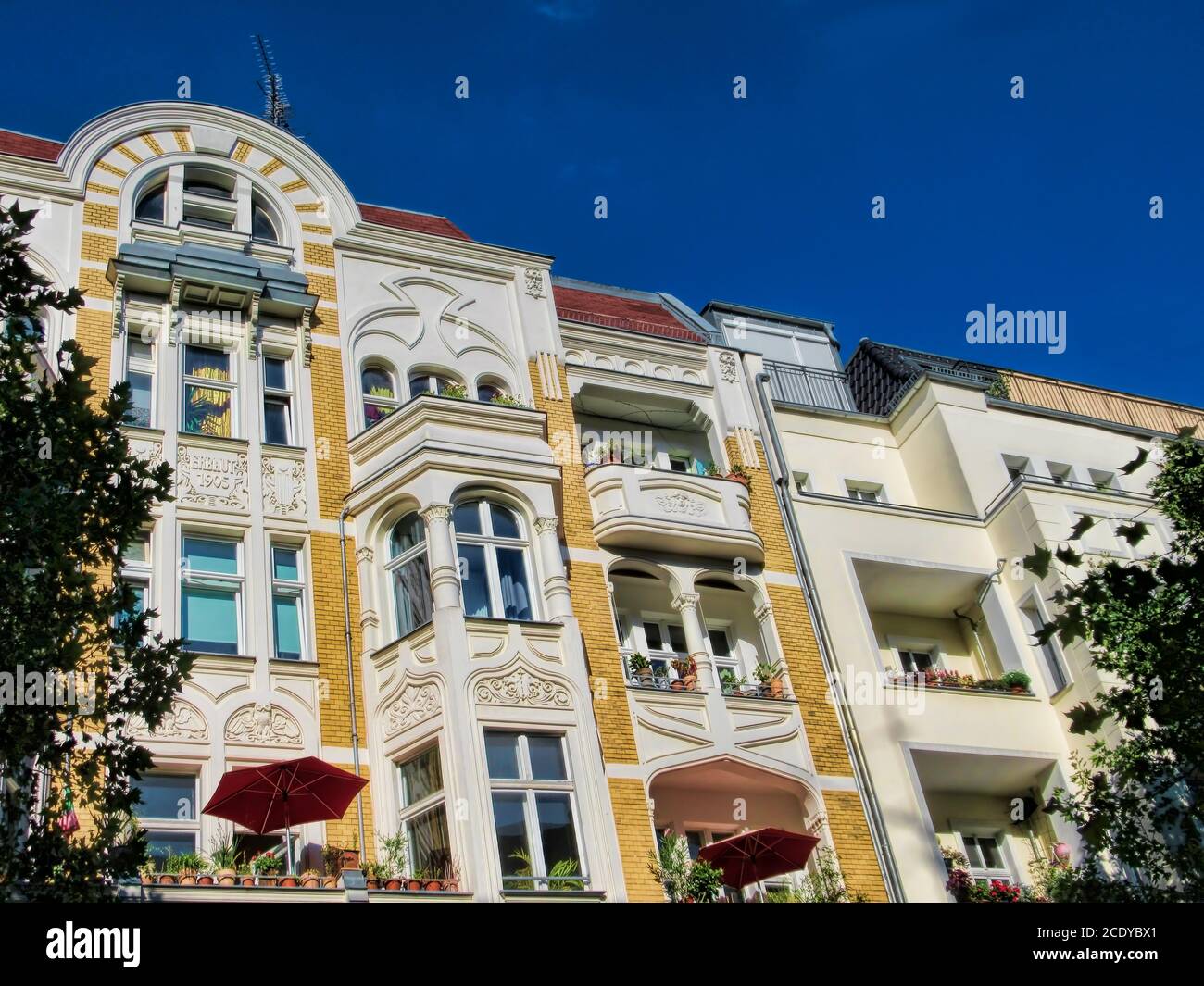 Berlin, Germany - 11.09.2019 - renovated house from 1905 Stock Photo