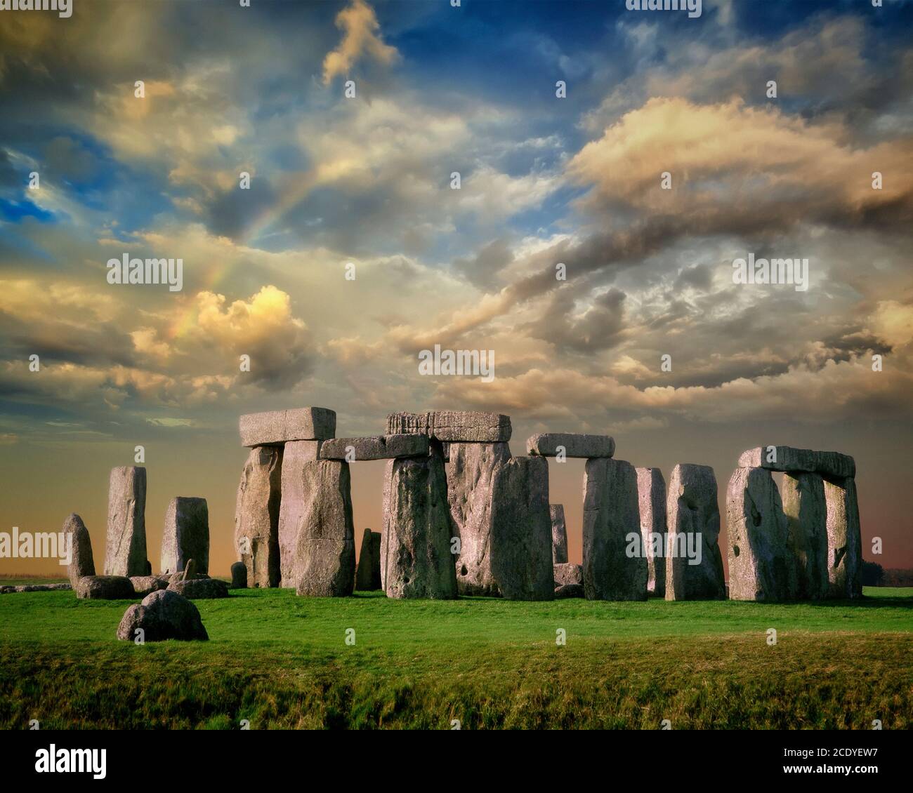 GB - WILTSHIRE: Ancient Stonehenge, a UNESCO World Heritage Site Stock Photo