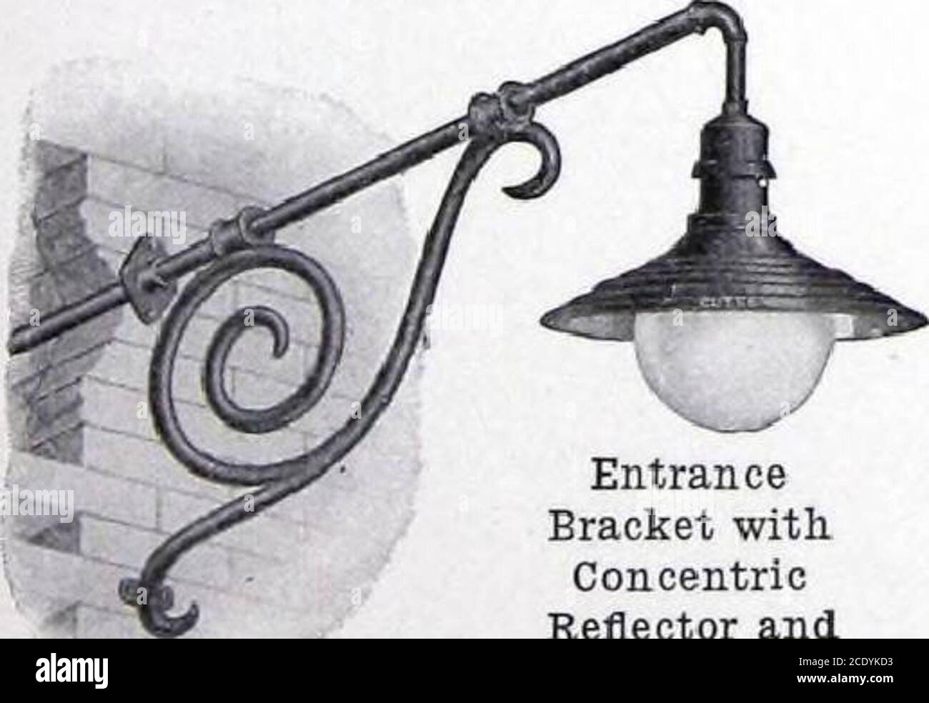 Cutter Street and Industrial Lighting Fixtures Catalogue No. 13 . CAR ACE  DRIVE SLOWLY Wall Eraclret witli SoUux Holder and Opal Globe ^y  EntranceBracket witb. ConcentricReflector and Opal Globe 1. DesLTiptionWith
