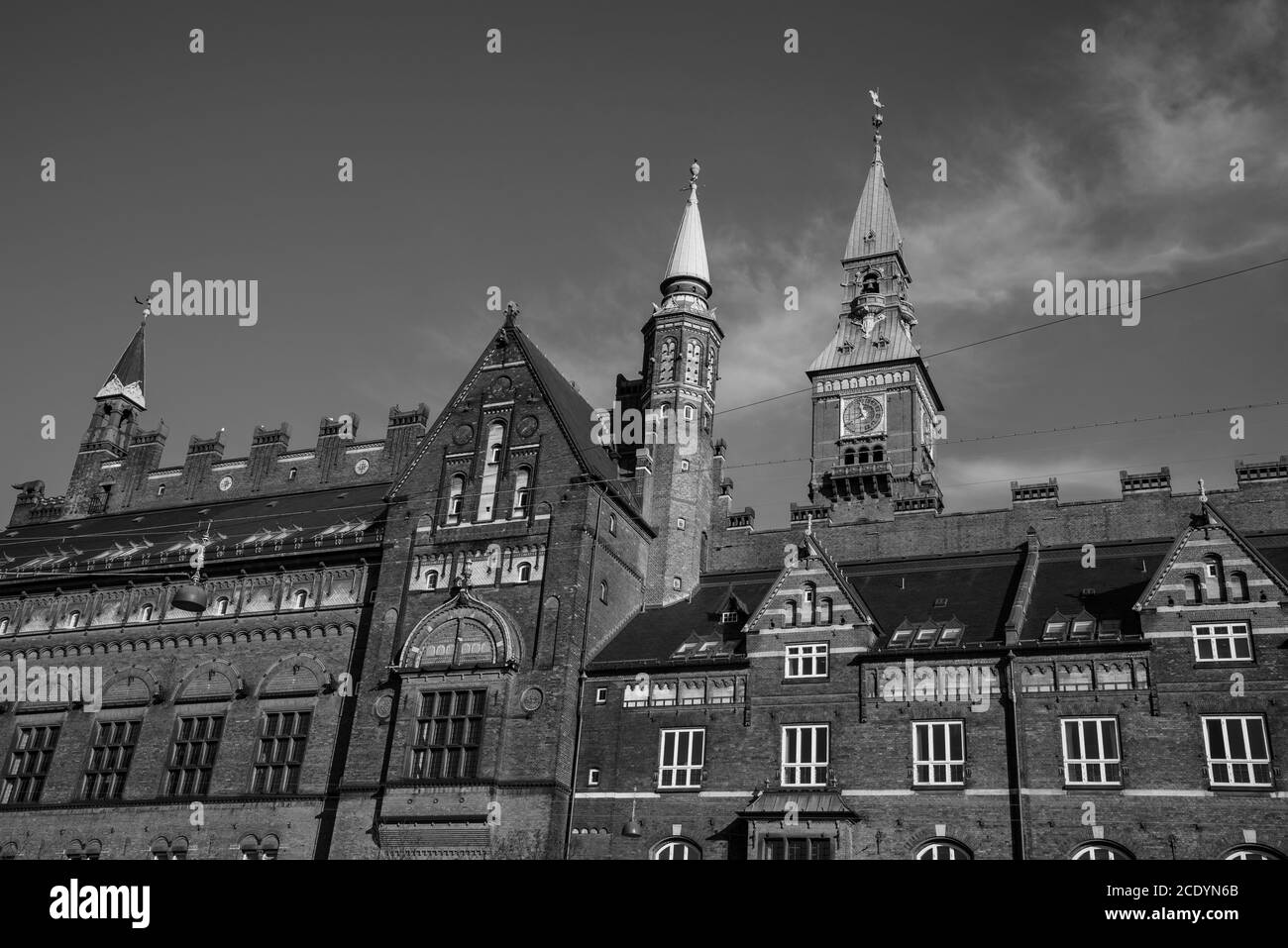 Facade of the city hall in Copenhagen (DK) Stock Photo