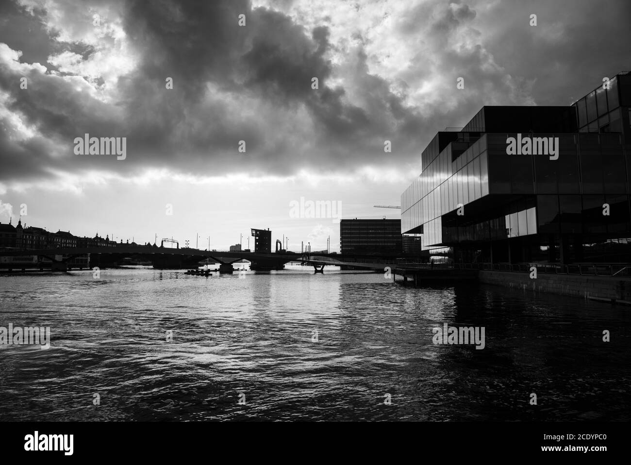 Views of the buildings beside the water in Copenhagen (DK) Stock Photo