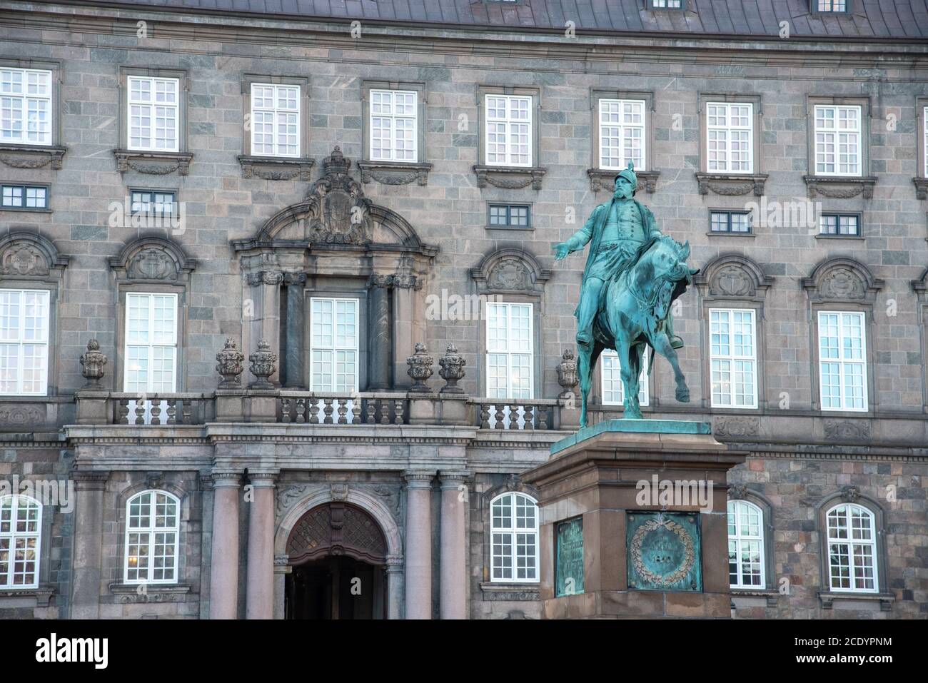 Christiansborg Palace is the only building in the world containing the three branches of government of a country Stock Photo