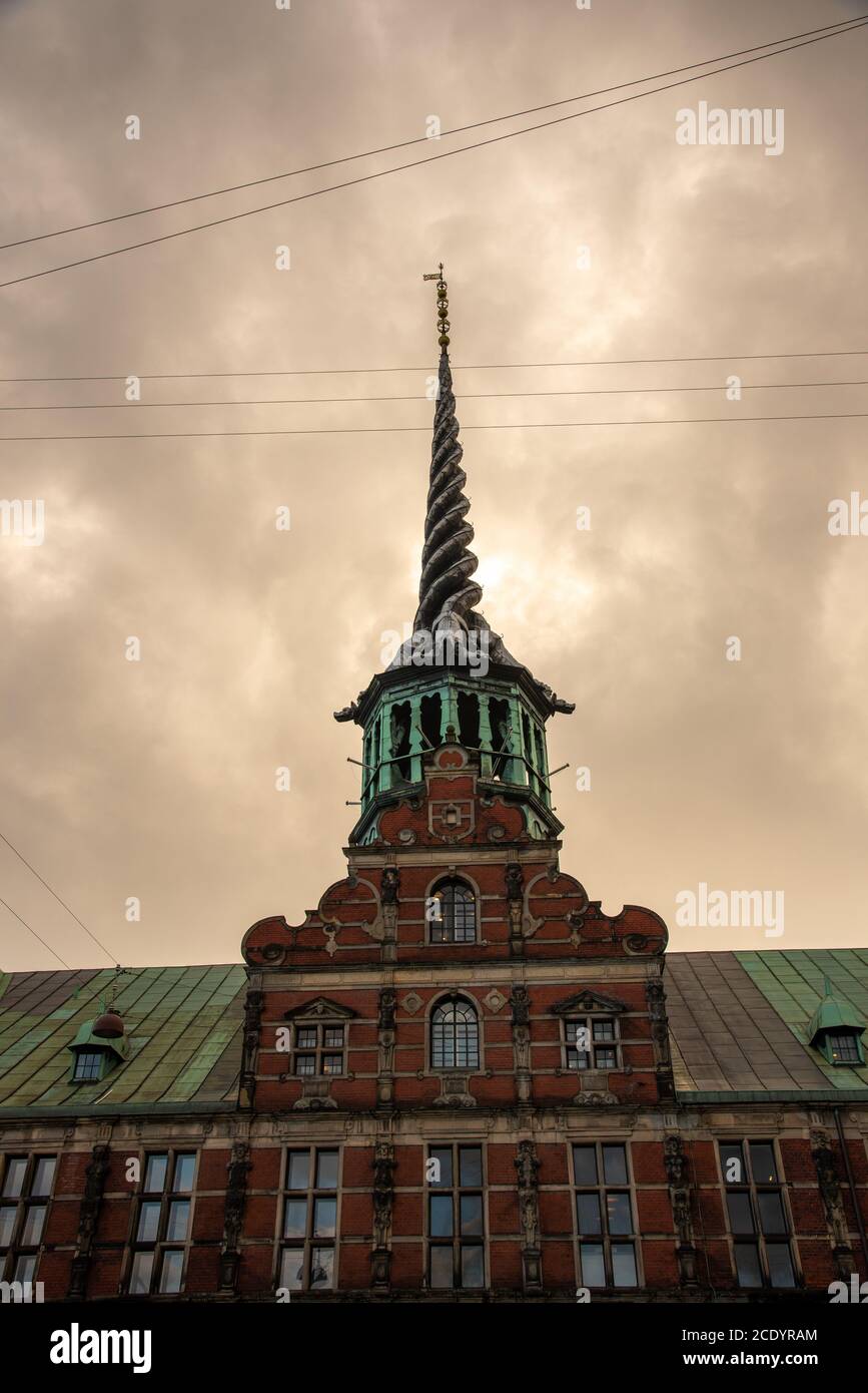 Former stock exchange building of Copenhagen (DK) Stock Photo