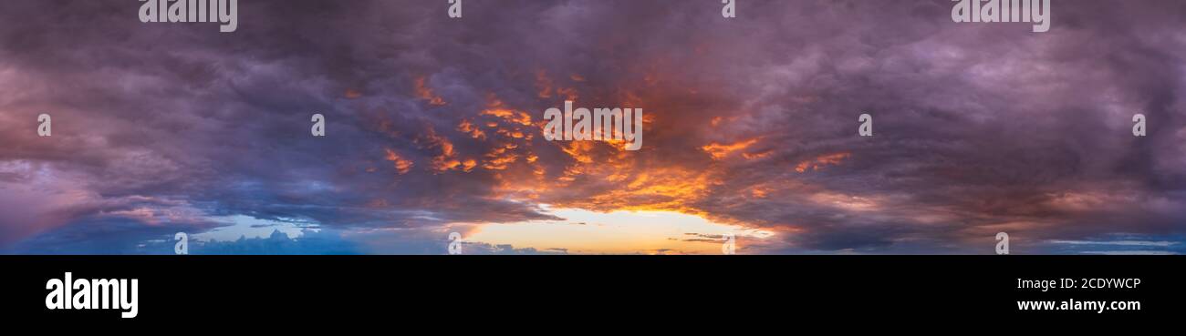 Summer sunset sky panorama background Stock Photo - Alamy