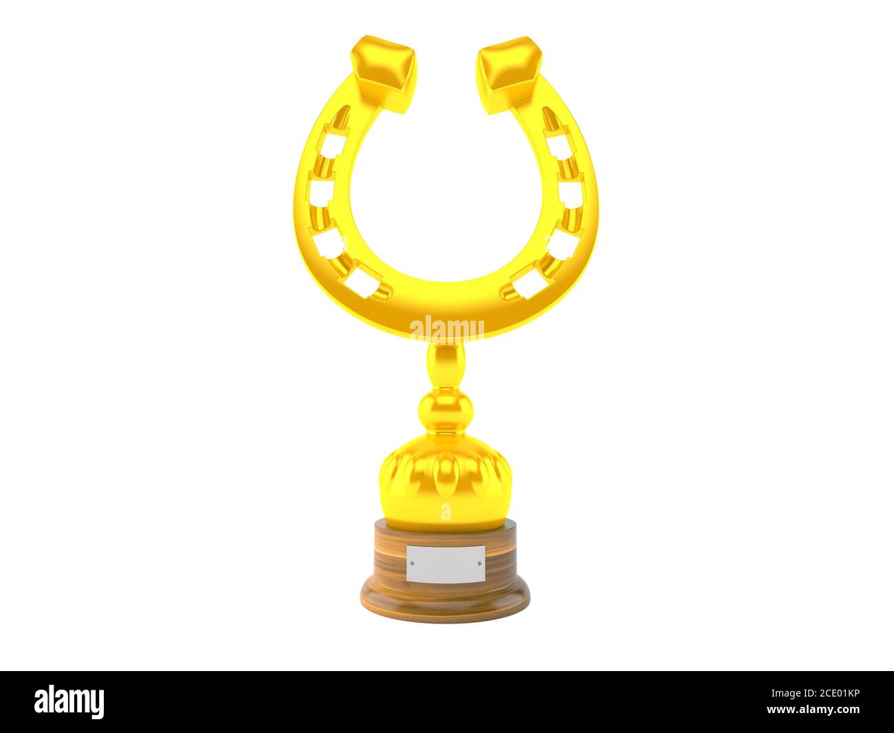 Horse trophy isolated on white background Stock Photo - Alamy