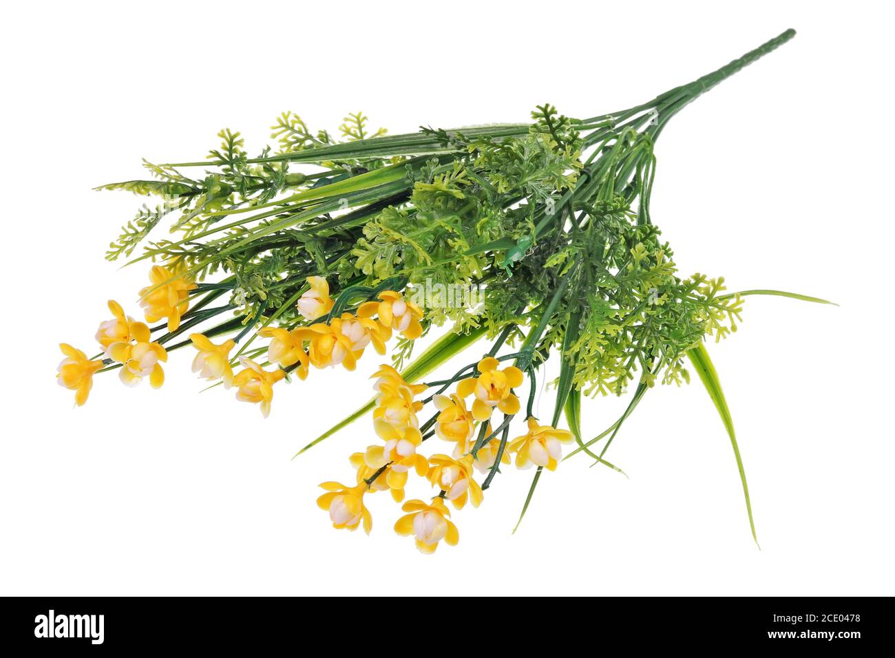 Artificial Dead Plasticyellow Flowers Isolated Stock Photo Alamy